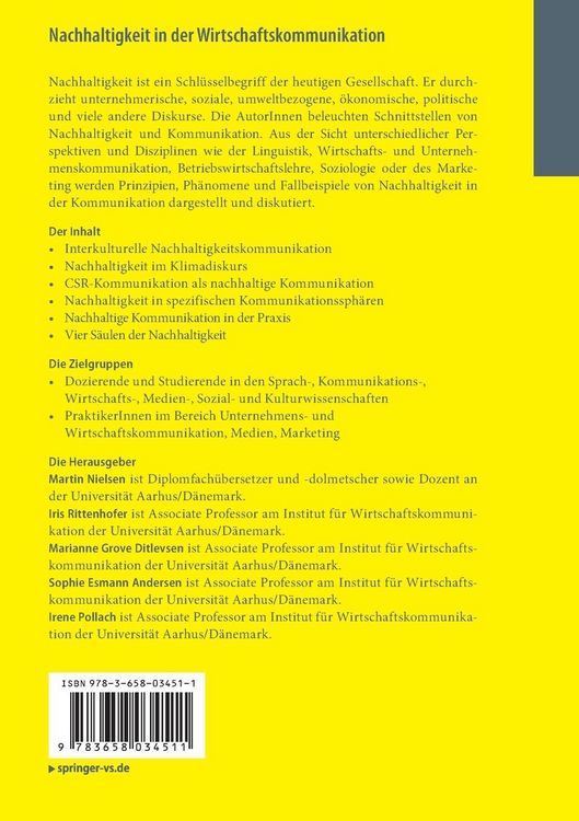 Produktbild: Nachhaltigkeit in der Wirtschaftskommunikation