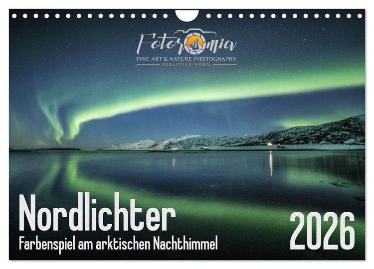 Produktbild: Nordlichter - Farbenspiel am arktischen Nachthimmel (Wandkalender 2026 DIN A4 quer), CALVENDO Monatskalender