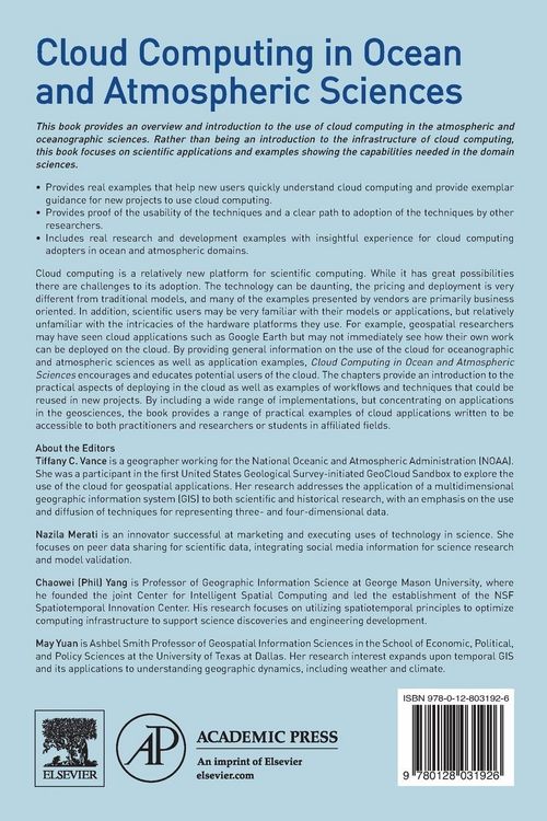 Produktbild: Cloud Computing in Ocean and Atmospheric Sciences