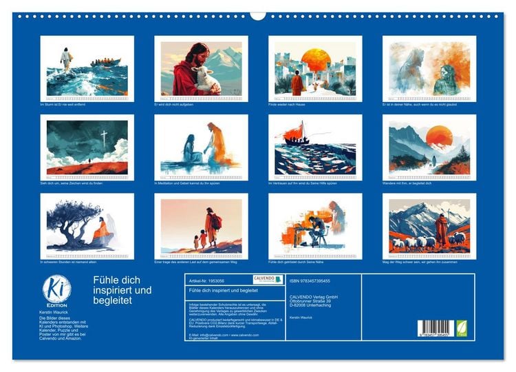 Produktbild: F&uuml;hle dich inspiriert und begleitet (Wandkalender 2026 DIN A2 quer), CALVENDO Monatskalender