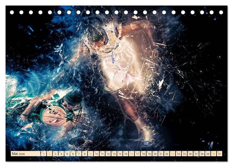 Produktbild: Basketball extrem (Tischkalender 2026 DIN A5 quer), CALVENDO Monatskalender