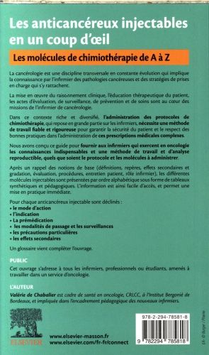 Produktbild: Les anticanc&eacute;reux injectables en un coup d'oeil