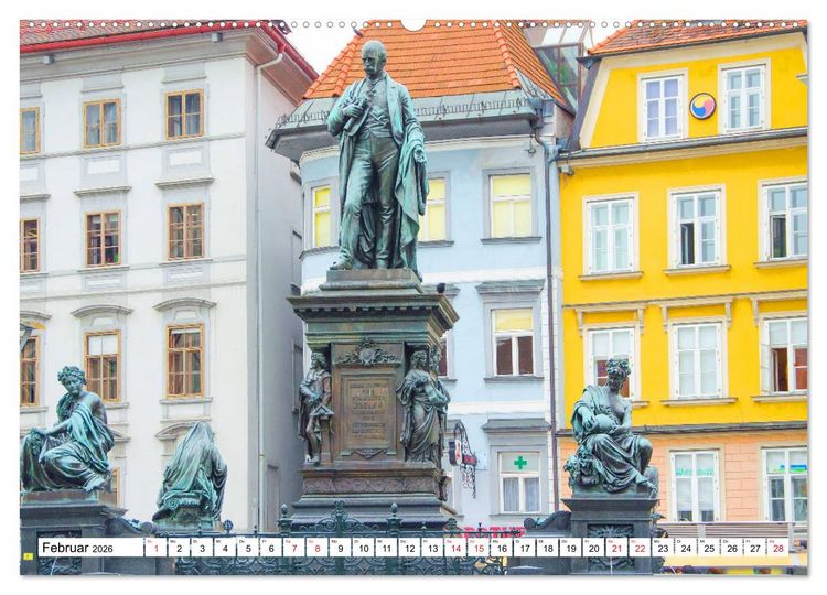 Produktbild: Graz - eine Stadt mit Flair (Wandkalender 2026 DIN A2 quer), CALVENDO Monatskalender