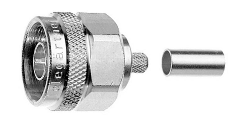 Produktbild: Teleg&auml;rtner 100023904 100023904 N-Steckverbinder Stecker, gerade 50Ω 1St.