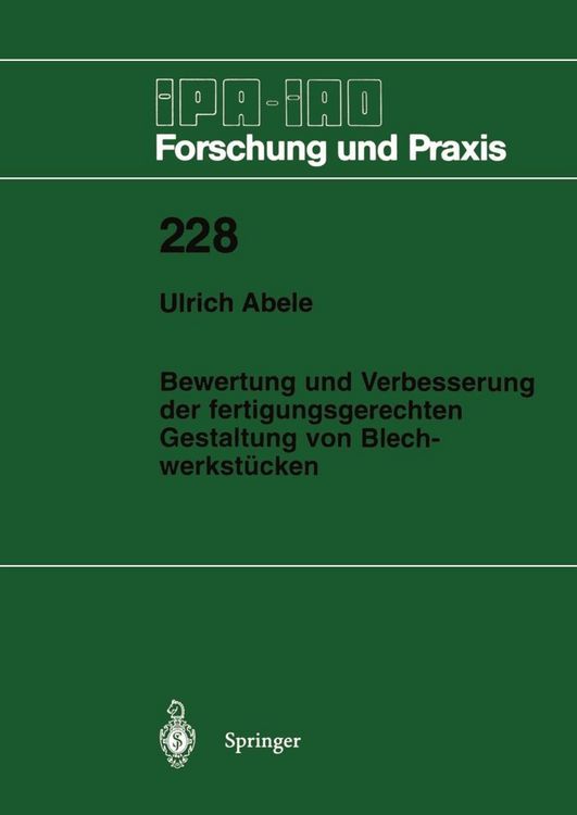 Produktbild: Bewertung und Verbesserung der fertigungsgerechten Gestaltung von Blechwerkst&uuml;cken