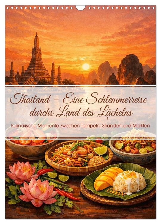 Produktbild: Thailand &ndash; Eine Schlemmerreise durchs Land des L&auml;chelns (Wandkalender 2027 DIN A3 hoch), CALVENDO Monatskalender