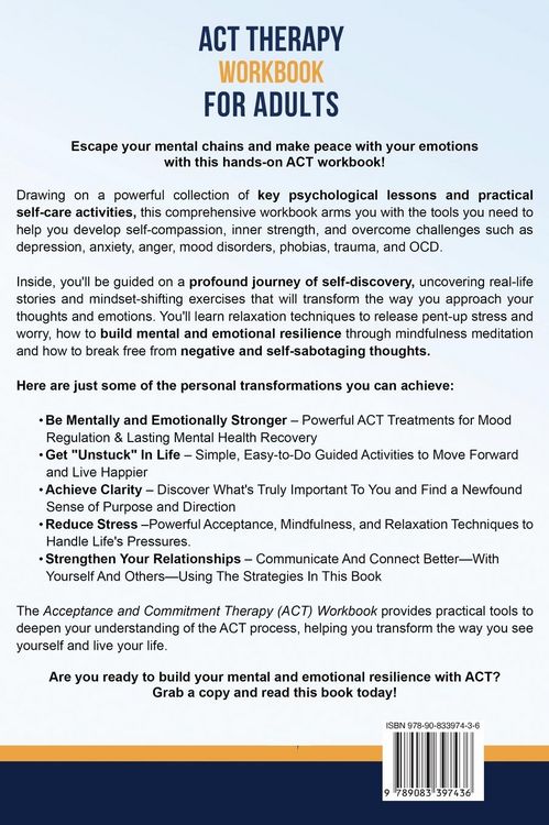 Produktbild: ACT Therapy Workbook For Adults