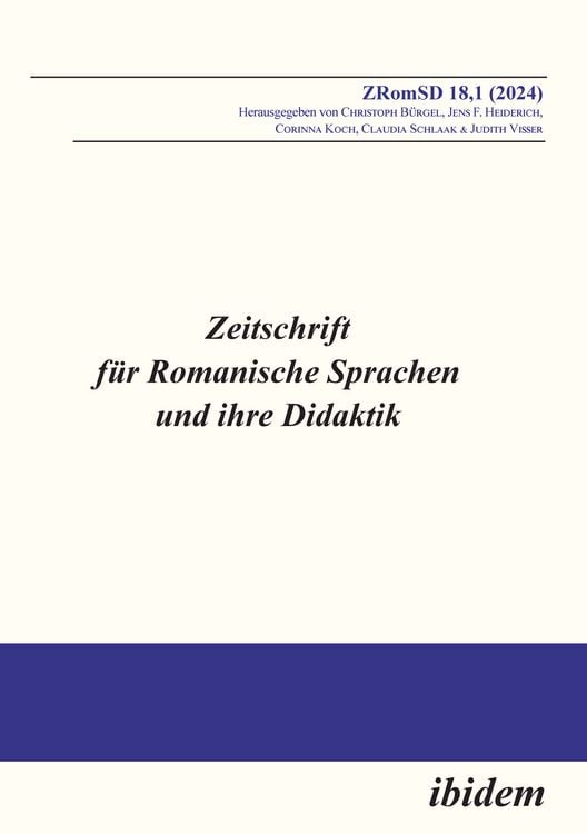 Produktbild: Zeitschrift f&uuml;r Romanische Sprachen und ihre Didaktik