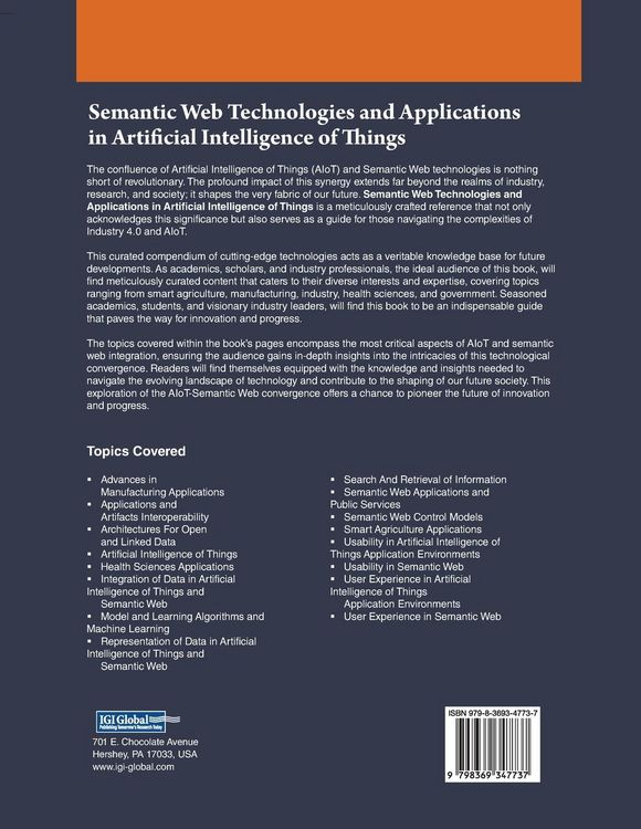 Produktbild: Semantic Web Technologies and Applications in Artificial Intelligence of Things
