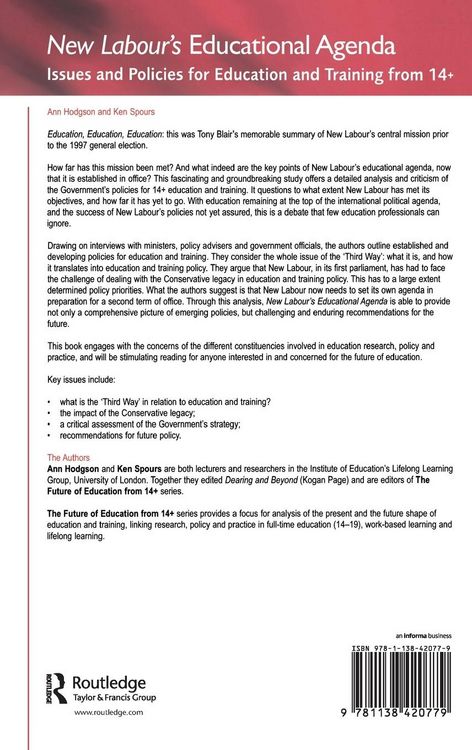 Produktbild: New Labour's New Educational Agenda