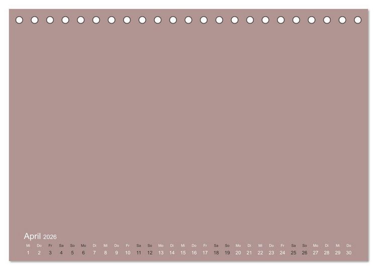 Produktbild: DIY Bastel-Kalender -Erdige Pastell Farben- Zum Selbstgestalten (Tischkalender 2026 DIN A5 quer), CALVENDO Monatskalender