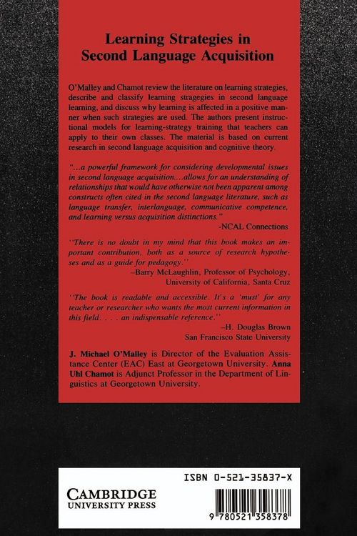 Produktbild: Learning Strategies in Second Language Acquisition