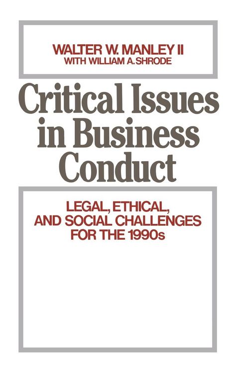 Produktbild: Critical Issues in Business Conduct