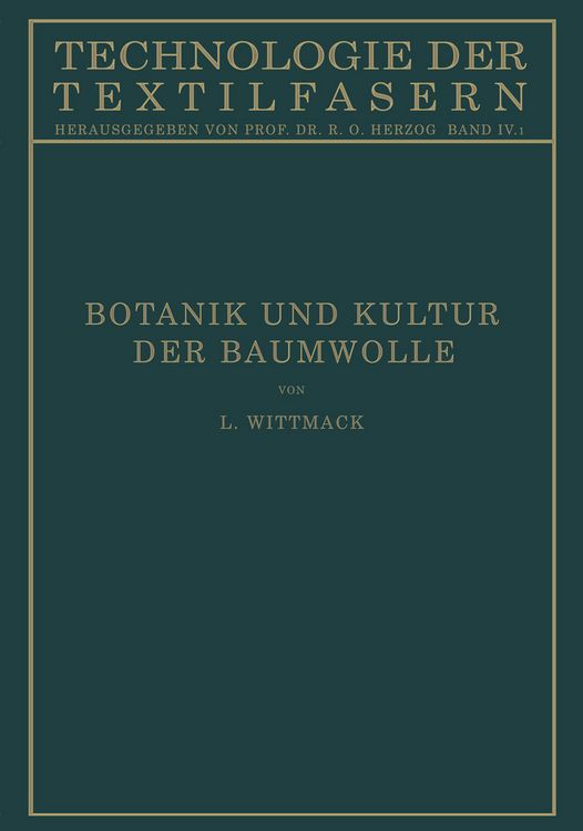 Produktbild: Botanik und Kultur der Baumwolle