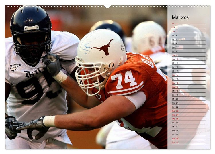 Produktbild: American Football - Touchdown (Wandkalender 2026 DIN A2 quer), CALVENDO Monatskalender