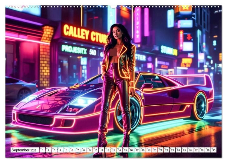 Produktbild: Cars & Girls (Wandkalender 2026 DIN A2 quer), CALVENDO Monatskalender