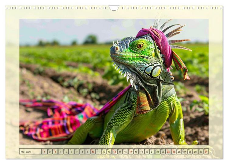 Produktbild: Reptilien-Fashion. Im Rampenlicht der Wildnis (Wandkalender 2026 DIN A3 quer), CALVENDO Monatskalender