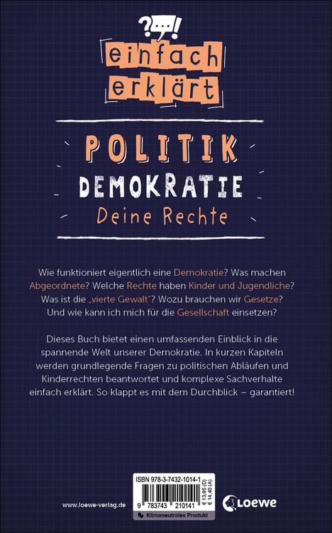 Produktbild: Einfach erkl&auml;rt - Politik - Demokratie - Deine Rechte