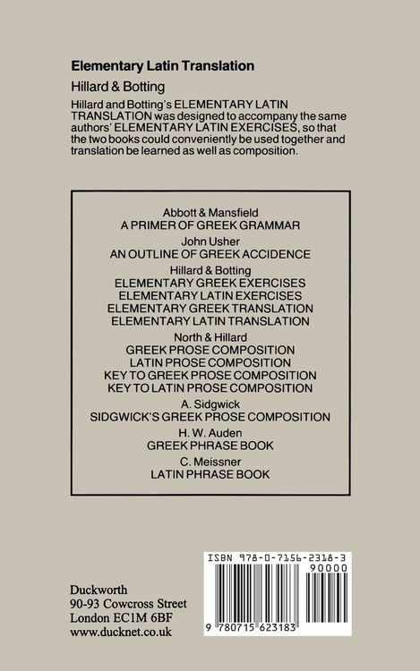 Produktbild: Elementary Latin Translation