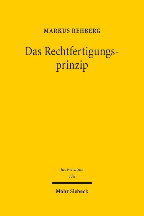 Produktbild: Das Rechtfertigungsprinzip