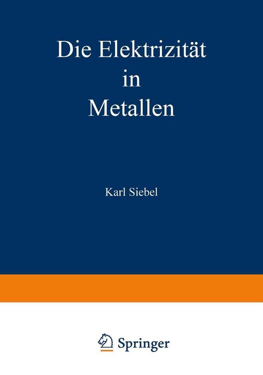 Produktbild: Die Elektrizit&auml;t in Metallen