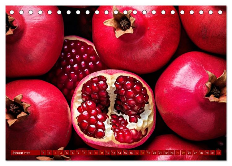 Produktbild: ROT - Gem&uuml;se und Obst - Voller Power (Tischkalender 2026 DIN A5 quer), CALVENDO Monatskalender
