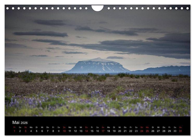 Produktbild: Island - Iceland - &Iacute;sland (Wandkalender 2026 DIN A4 quer), CALVENDO Monatskalender
