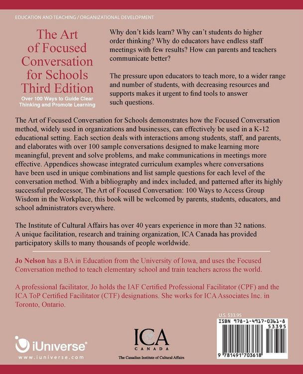 Produktbild: The Art of Focused Conversation for Schools, Third Edition