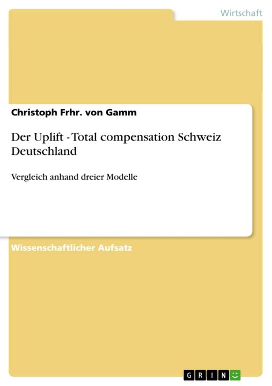Produktbild: Der Uplift - Total compensation Schweiz Deutschland