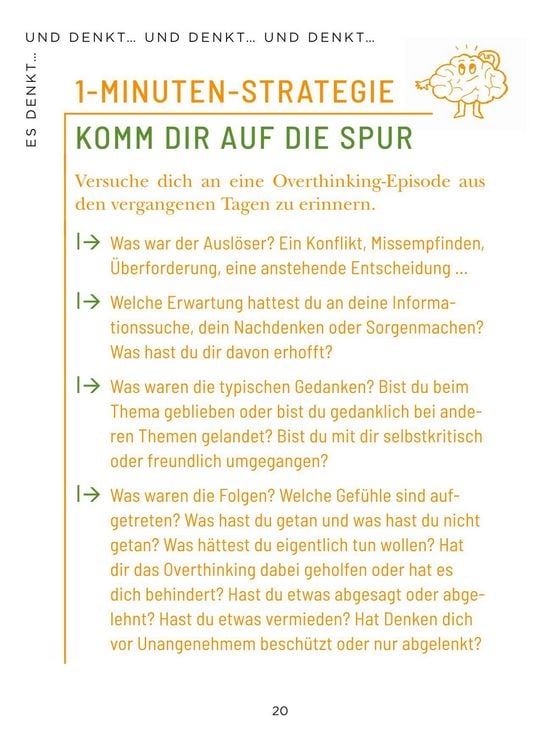 Produktbild: Die 1-Minuten-Strategie gegen Overthinking