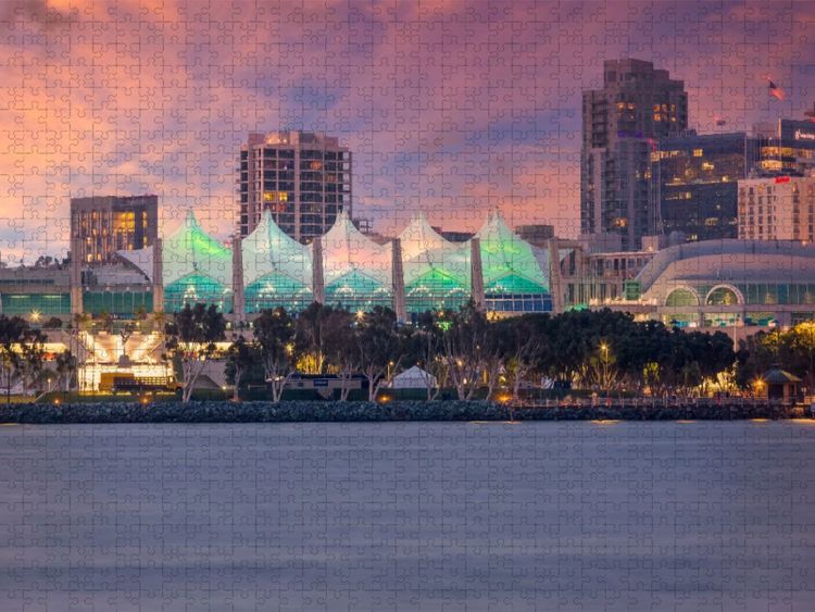 Produktbild: CALVENDO Puzzle Bezaubernder Sonnenuntergang in San Diego | 1000 Teile Lege-Gr&ouml;&szlig;e 64x48cm Foto-Puzzle f&uuml;r gl&uuml;ckliche Stunden