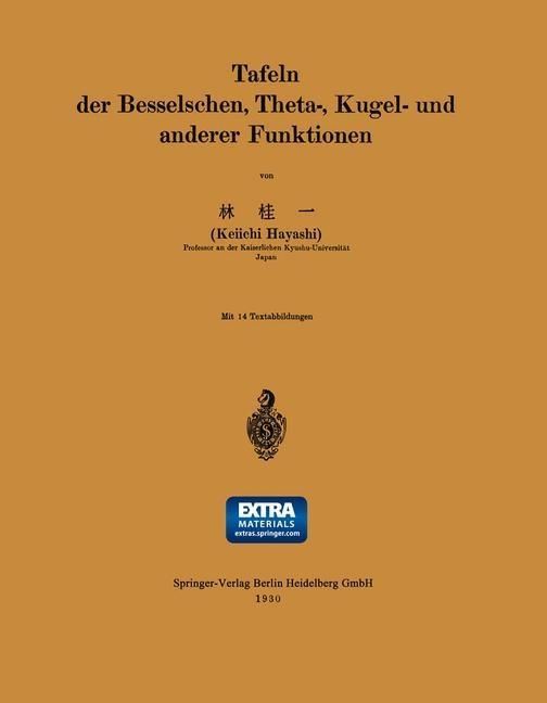 Produktbild: Tafeln der Besselschen, Theta-, Kugel- und anderer Funktionen
