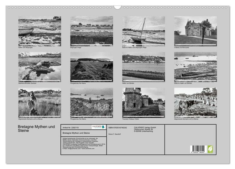 Produktbild: Bretagne Mythen und Steine (Wandkalender 2026 DIN A2 quer), CALVENDO Monatskalender