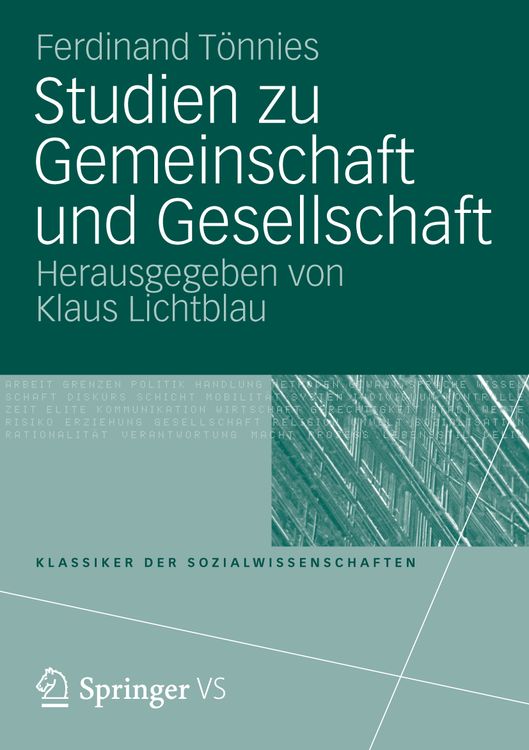 Produktbild: Studien zu Gemeinschaft und Gesellschaft