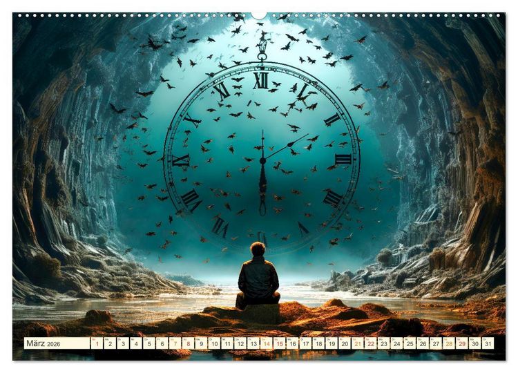 Produktbild: Keine Zukunft ohne die Zeit (Wandkalender 2026 DIN A2 quer), CALVENDO Monatskalender