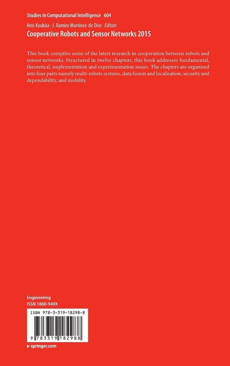 Produktbild: Cooperative Robots and Sensor Networks 2015