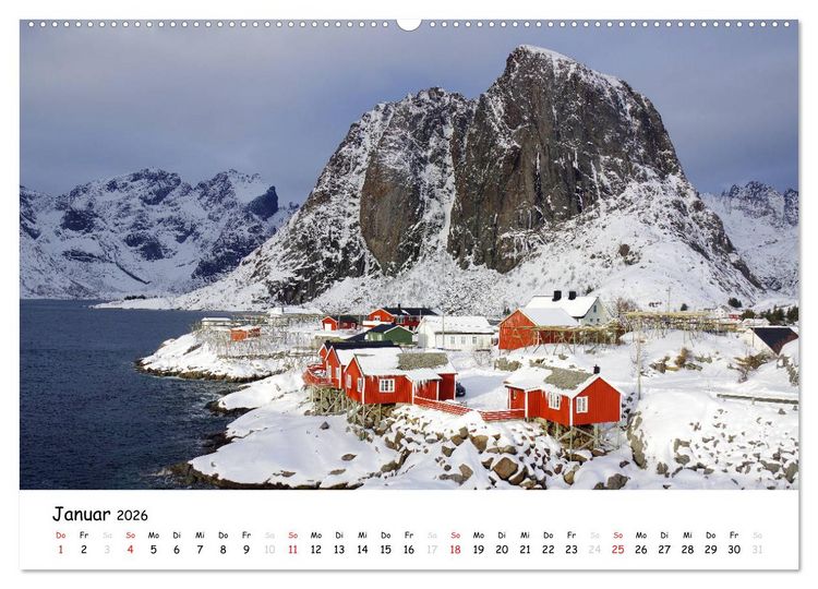 Produktbild: Die Lofoten - Magie des Lichtes (hochwertiger Premium Wandkalender 2026 DIN A2 quer), Kunstdruck in Hochglanz