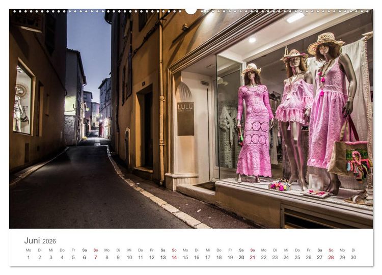 Produktbild: Saint Tropez - Early Morning Street Photography (hochwertiger Premium Wandkalender 2026 DIN A2 quer), Kunstdruck in Hochglanz