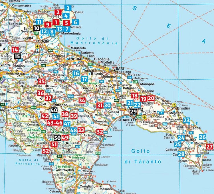 Produktbild: ROTHER Wanderf&uuml;hrer Apulien und Basilikata. 50 Touren im S&uuml;den Italiens &ndash; Gargano, Salento, Valle d&rsquo;Agri, Alberobello und Castel del Monte