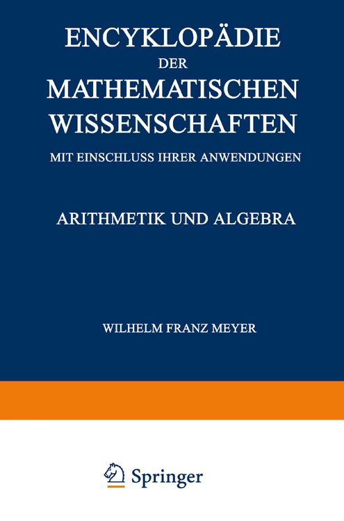 Produktbild: Encyklop&auml;die der Mathematischen Wissenschaften mit Einschluss ihrer Anwendungen