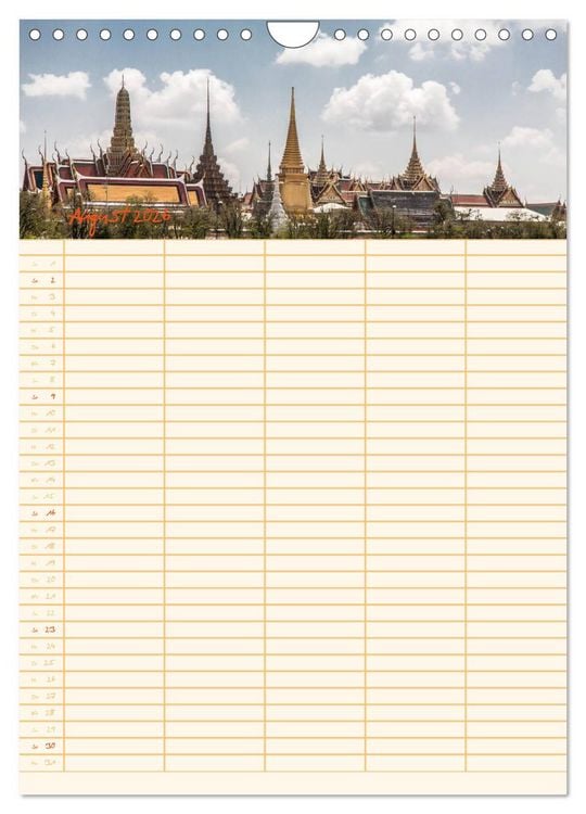 Produktbild: EXOTISCHES S&Uuml;DOSTASIEN - Familienplaner 2026 (Wandkalender 2026 DIN A4 hoch), CALVENDO Monatskalender