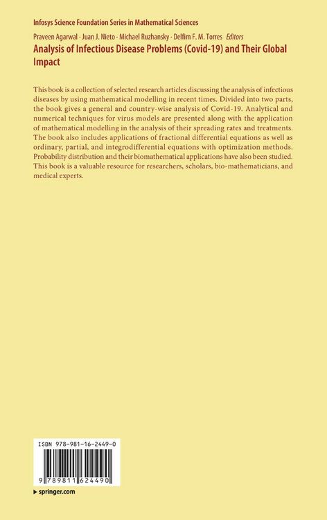 Produktbild: Analysis of Infectious Disease Problems (Covid-19) and Their Global Impact