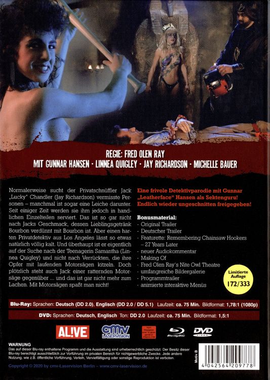 Produktbild: Hollywood Chainsaw Hooker - Mediabook - Cover B - Limited Edition (+ DVD)