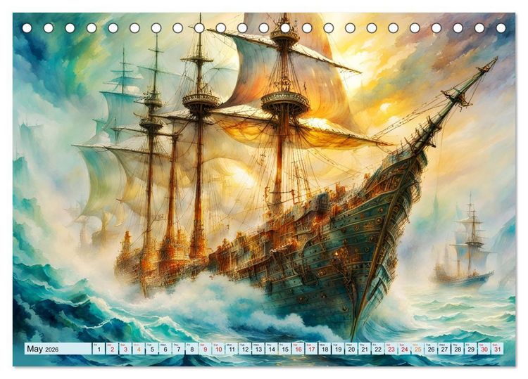 Produktbild: Sail of eternity (Desk Calendar 2026 DIN A5 landscape), CALVENDO 12 Month DeskCalendar