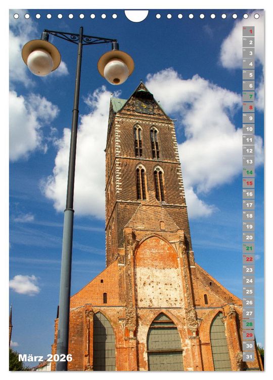 Produktbild: Wismar Stadtansichten (Wandkalender 2026 DIN A4 hoch), CALVENDO Monatskalender