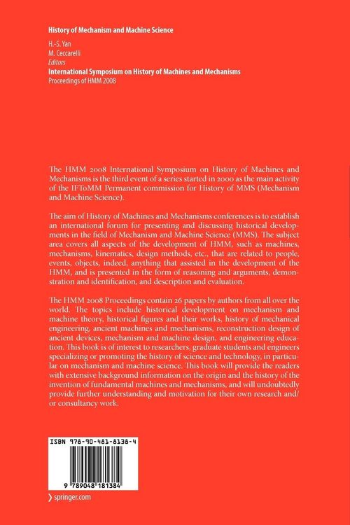 Produktbild: International Symposium on History of Machines and Mechanisms