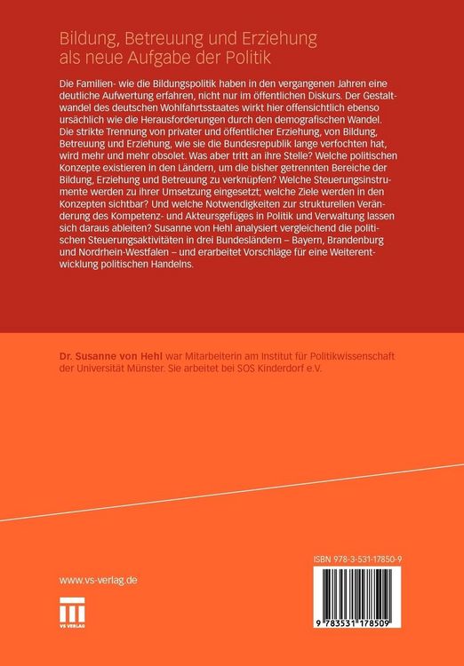 Produktbild: Bildung, Betreuung und Erziehung als neue Aufgabe der Politik