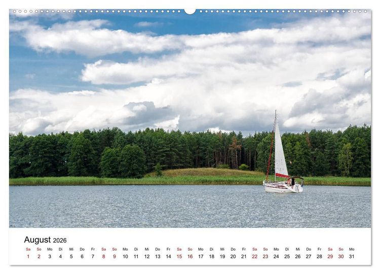 Produktbild: Masuren 2026 - Land der 1000 Seen (hochwertiger Premium Wandkalender 2026 DIN A2 quer), Kunstdruck in Hochglanz