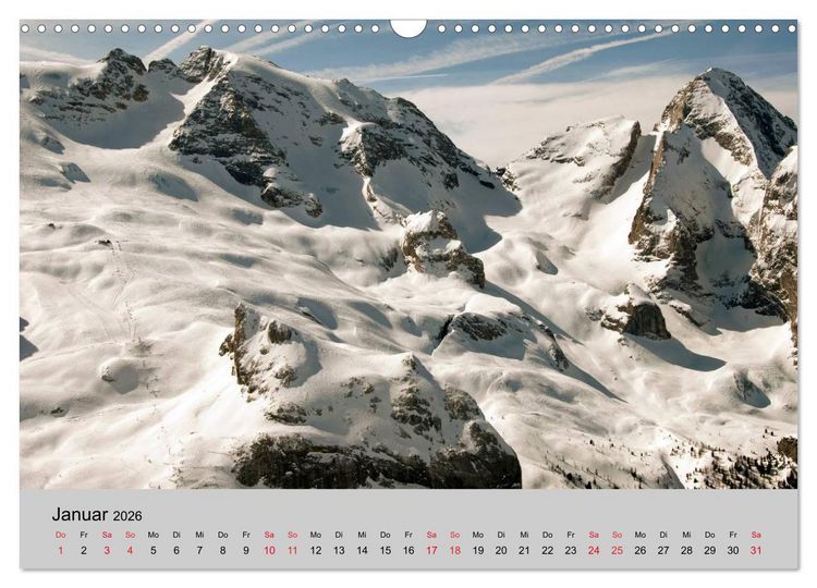 Produktbild: S&uuml;dtiroler Bergwelten - Die monti pallidi, Idylle die fast unwirklich erscheint (Wandkalender 2026 DIN A3 quer), CALVENDO Monatskalender