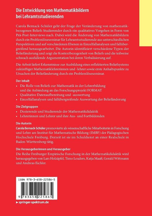 Produktbild: Die Entwicklung von Mathematikbildern bei Lehramtsstudierenden